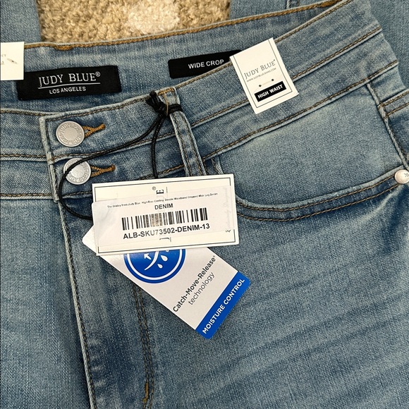 Judy Blue Oakley high rise wide leg cooling double waistband crop jeans 13/31 - Picture 3 of 4
